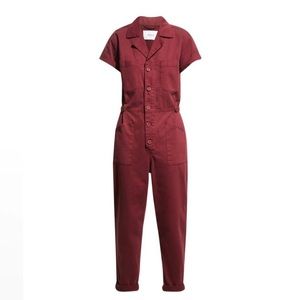 PISTOLA "Grover" button-front utility jumpsuit